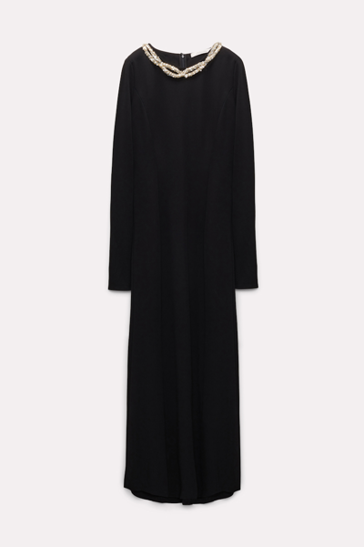 Shop Dorothee Schumacher Long Dress With Sequin Embellishment In Black