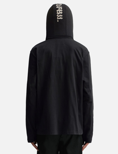 Shop Kusikohc Origami Print Mask Long Sleeve T-shirt In Black