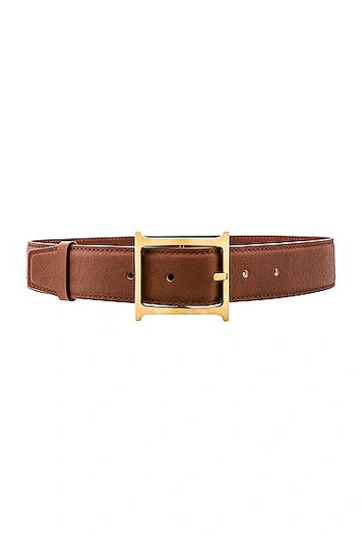 Shop Helsa Logo Contrast Belt In Brown