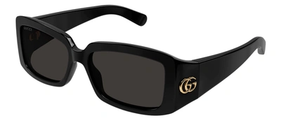 Gucci Gg1403s 001 Rectangle Sunglasses In Grey