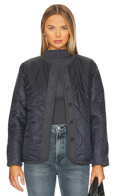Shop Velvet By Graham & Spencer Marissa Reversible Sherpa Jacket In Navy