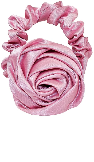 Shop Emi Jay Rosette Scrunchie In Candy Pink