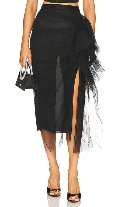 Shop Nbd Mirella Midi Skirt In Black
