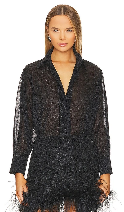 Shop Oseree Lumiere Shirt In Black
