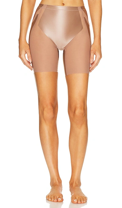 Shop Spanx Booty Lifting Short In Cafe Au Lait