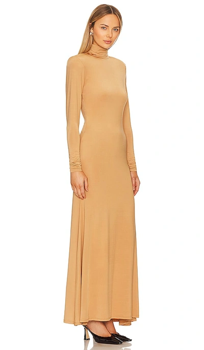 Shop L'academie Kyma Maxi Dress In Taupe