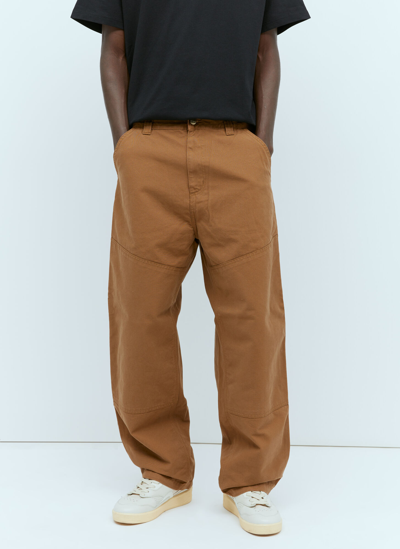 Shop Carhartt Wide Panel Pants In Brown