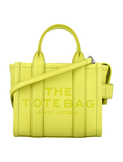 Shop Marc Jacobs The Leather Mini Top Handle Bag In Green