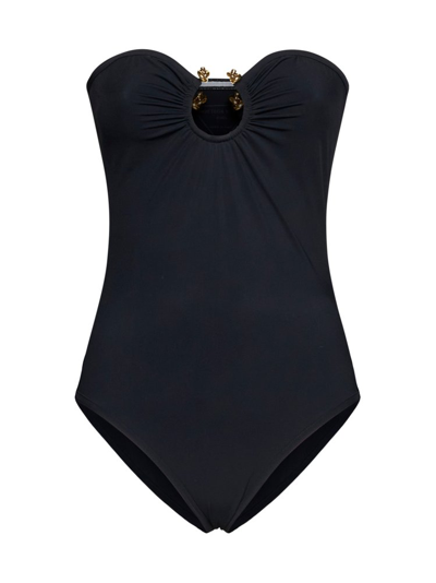 Shop Bottega Veneta Knot Ring Swimsuit In Black