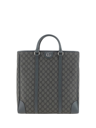 Shop Gucci Ophidia Logo Plaque Tote Bag In Multi
