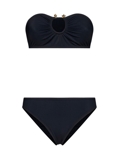 Shop Bottega Veneta Knot Ring Bikini Set In Black