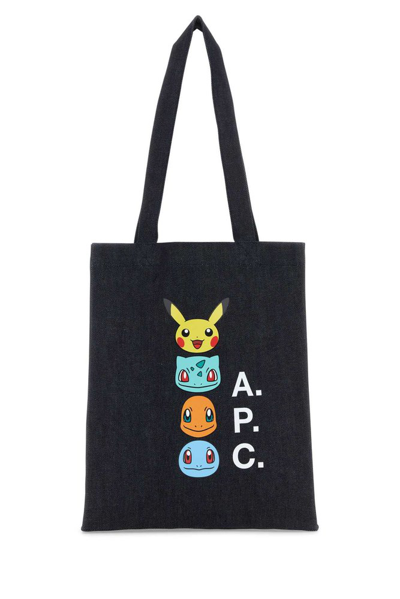 Shop Apc A.p.c. X Pokémon Lou Tote Bag In Blue