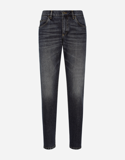 Dolce & Gabbana Men's Slim Denim Cotton Jeans In Blue