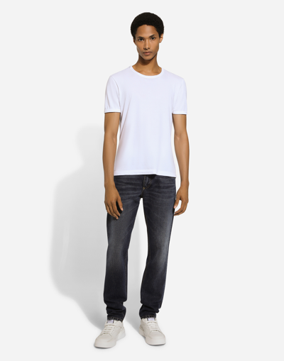 Dolce & Gabbana Men's Slim Denim Cotton Jeans In Blue