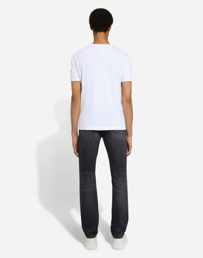 Dolce & Gabbana Men's Slim Denim Cotton Jeans In Blue