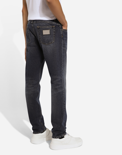 Dolce & Gabbana Men's Slim Denim Cotton Jeans In Blue
