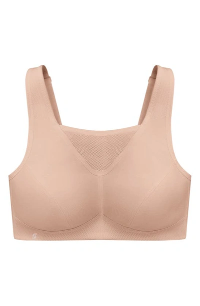 Shop Glamorise No-bounce Camisole Sports Bra In Light Brown