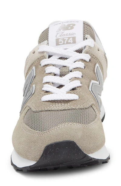 Shop New Balance 574 Sneaker In Grey/ White