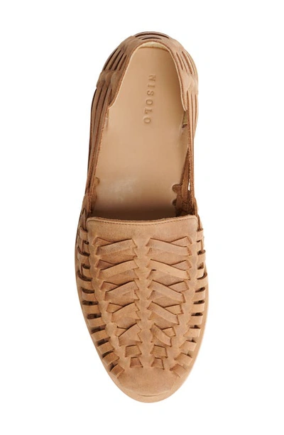 Shop Nisolo Huarache Water Resistant Sandal In Tobacco