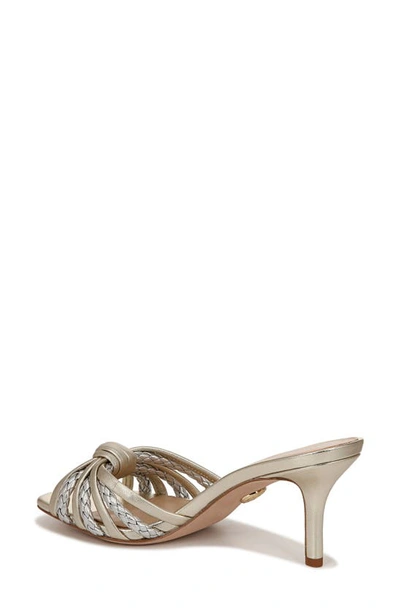 Shop Veronica Beard Misa Slide Sandal In Platinum/ Silver