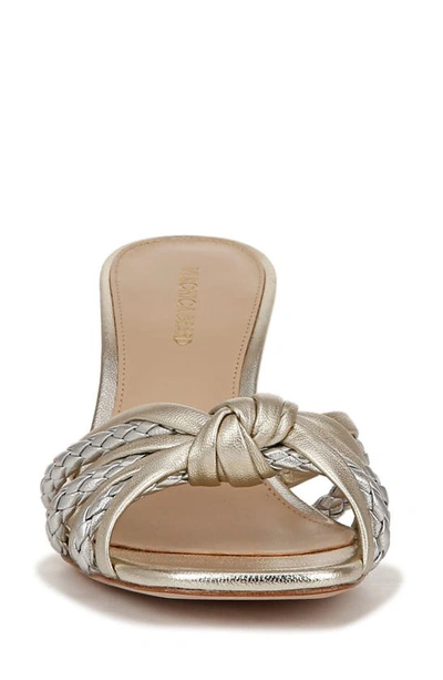 Shop Veronica Beard Misa Slide Sandal In Platinum/ Silver