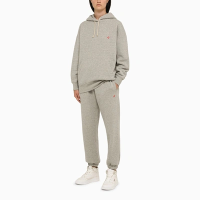 Shop Autry Grey Hoodie With Patch
