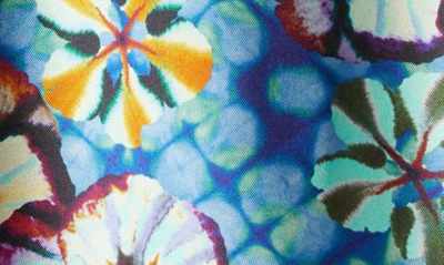 Shop Ulla Johnson Annabelle Floral Print Puff Sleeve Silk Top In Azul