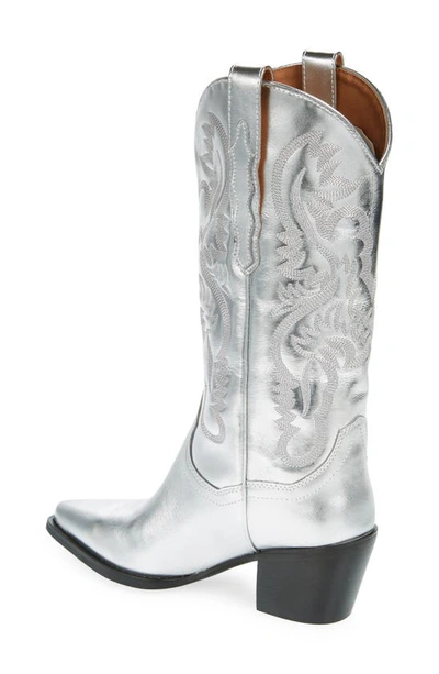 Shop Jeffrey Campbell Dagget Western Boot In Silver