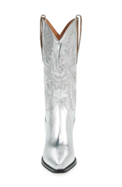 Shop Jeffrey Campbell Dagget Western Boot In Silver