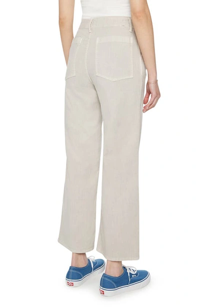 Shop Mother The Major High Waist Ankle Wide Leg Pants In Oat Oatmeal