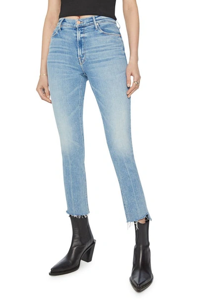Shop Mother The Dazzler Step Hem Ankle Skinny Jeans In Ropin And Ridin
