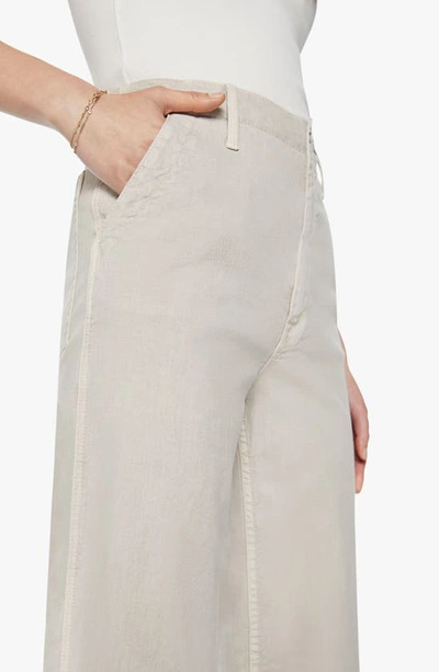 Shop Mother The Major High Waist Ankle Wide Leg Pants In Oat Oatmeal