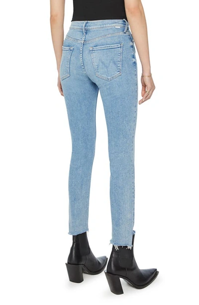 Shop Mother The Dazzler Step Hem Ankle Skinny Jeans In Ropin And Ridin
