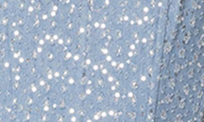 Edikted Women's Icing Embellished Denim Corset Top In Light-blue