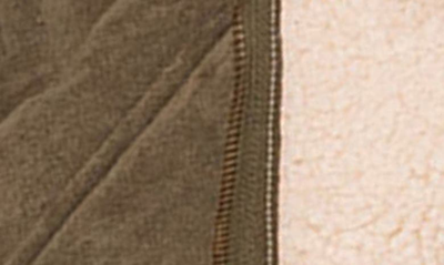 Edikted Women's Faux Suede Shearling Oversized Jacket In Olive