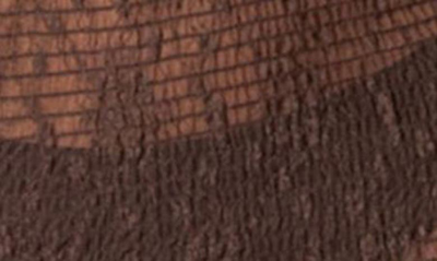 Shop Edikted Wisteria Long Sleeve Sheer Lace Minidress In Brown