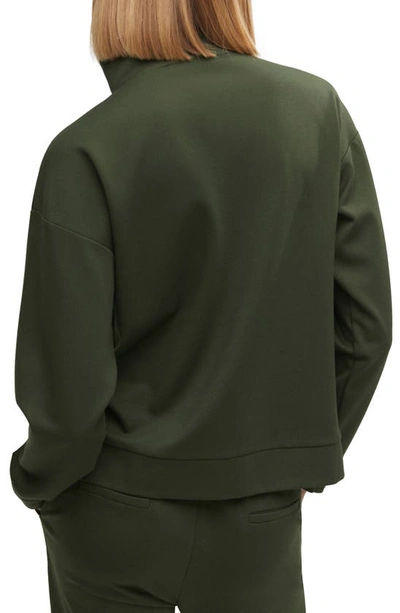 Mango Half Zip Sweatshirt In Khaki