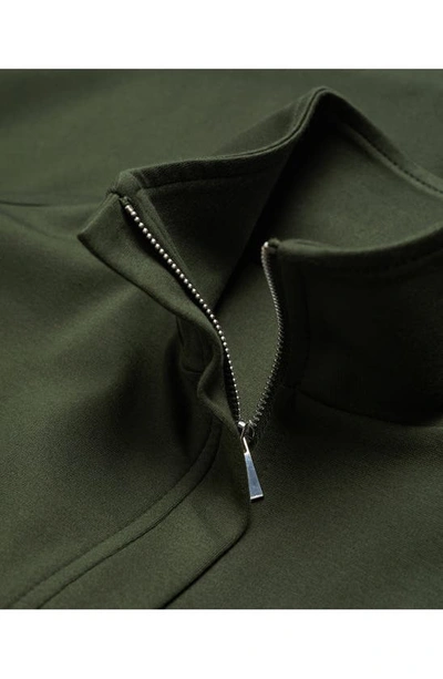 Mango Half Zip Sweatshirt In Khaki