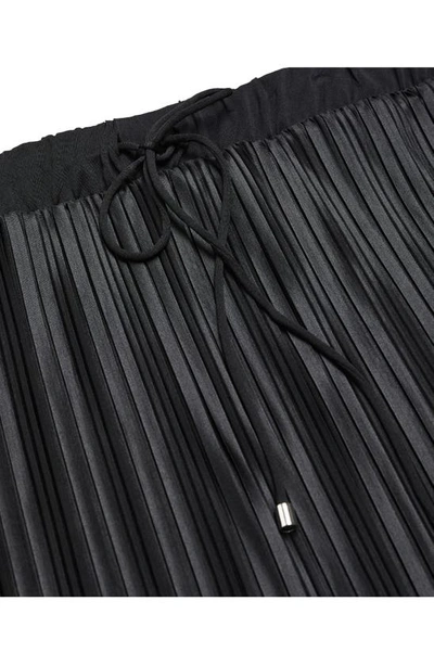 Shop Mango Pleated Skirt In Black