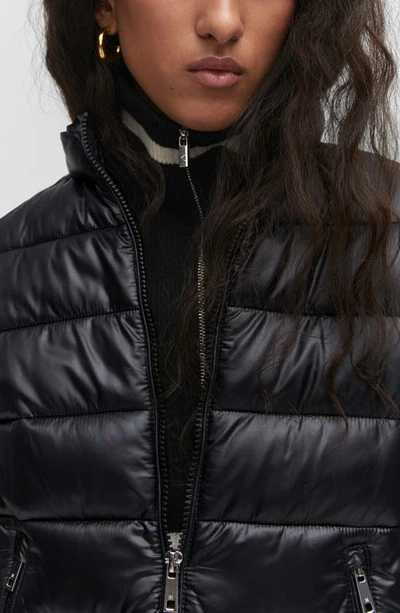 Shop Mango Quilted Puffer Jacket In Black