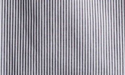 Shop Nili Lotan Yorke Stripe High-low Cotton Shirt In Black/ White Stripe