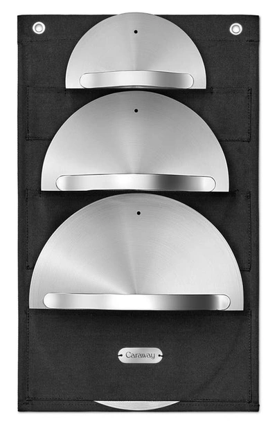 Caraway Non-toxic Ceramic Non-stick 7-piece Cookware Set With Lid Storage In Stainless Steel