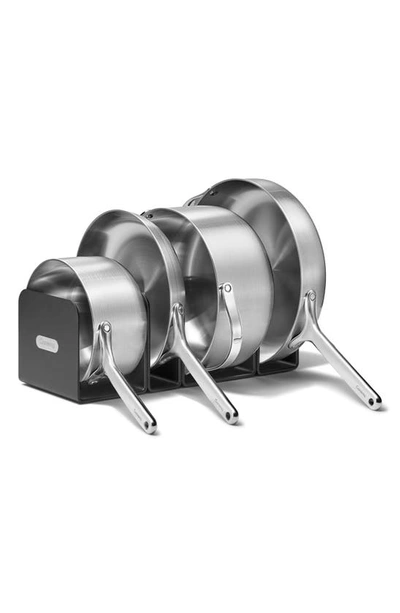 Caraway Non-toxic Ceramic Non-stick 7-piece Cookware Set With Lid Storage In Stainless Steel