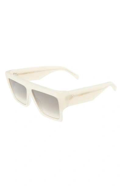 Shop Celine Bold 3 Dots 60mm Gradient Flattop Sunglasses In Ivory / Gradient Brown