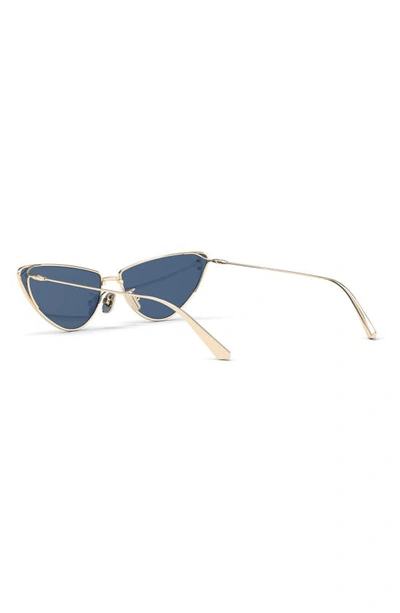 Shop Dior Miss B1u 63mm Oversize Cat Eye Sunglasses In Shiny Gold Dh / Blue