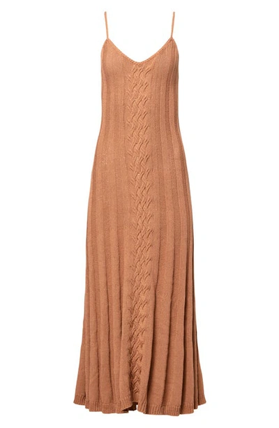 Shop Equipment Frida Knit Maxi Sweater Dress In Iced Coffee