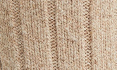 Shop American Trench Wool & Silk Blend Crew Socks In Oatmeal