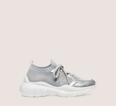 Shop Stuart Weitzman 5050 Sneakers In Grey/silver
