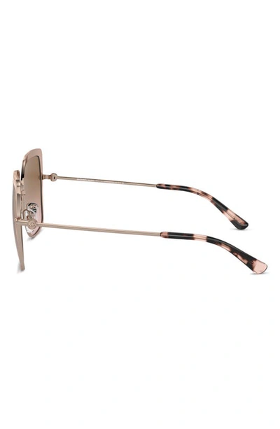 Michael Kors Greenpoint 57mm Gradient Polarized Square Sunglasses In Brown