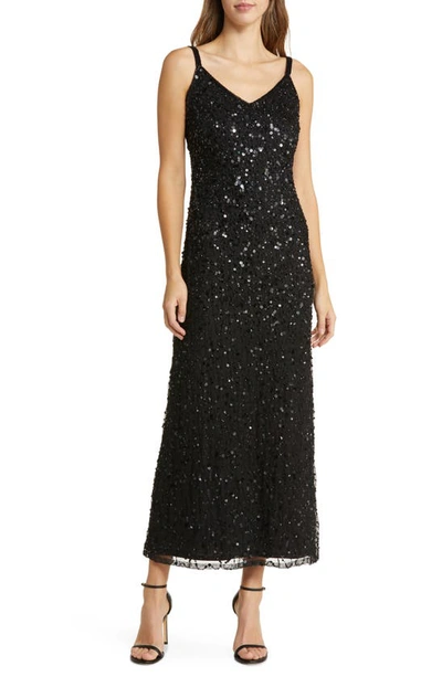Pisarro Nights Beaded Cocktail Dress With Bolero In Black